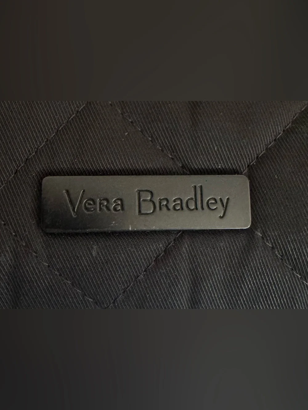 Vera Bradley Black Quilted Crossbody and Matching Wallet.